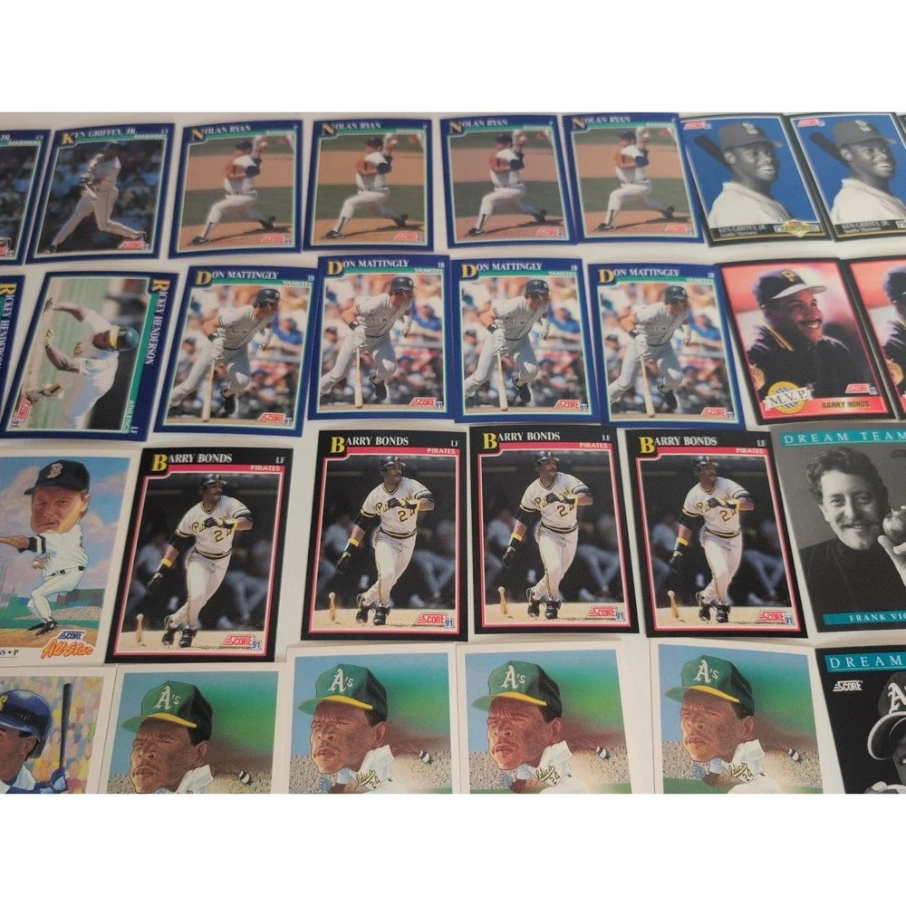 Mixed Lot Of 158 Gradable Baseball Cards 1991 Score Superstars Ken Griffey More!